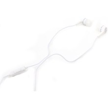 Witte oortelefoons FIESTA MIC MINI JACK 3,5 mm