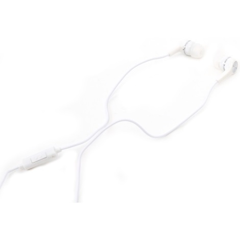 Witte oortelefoons FIESTA MIC MINI JACK 3,5 mm