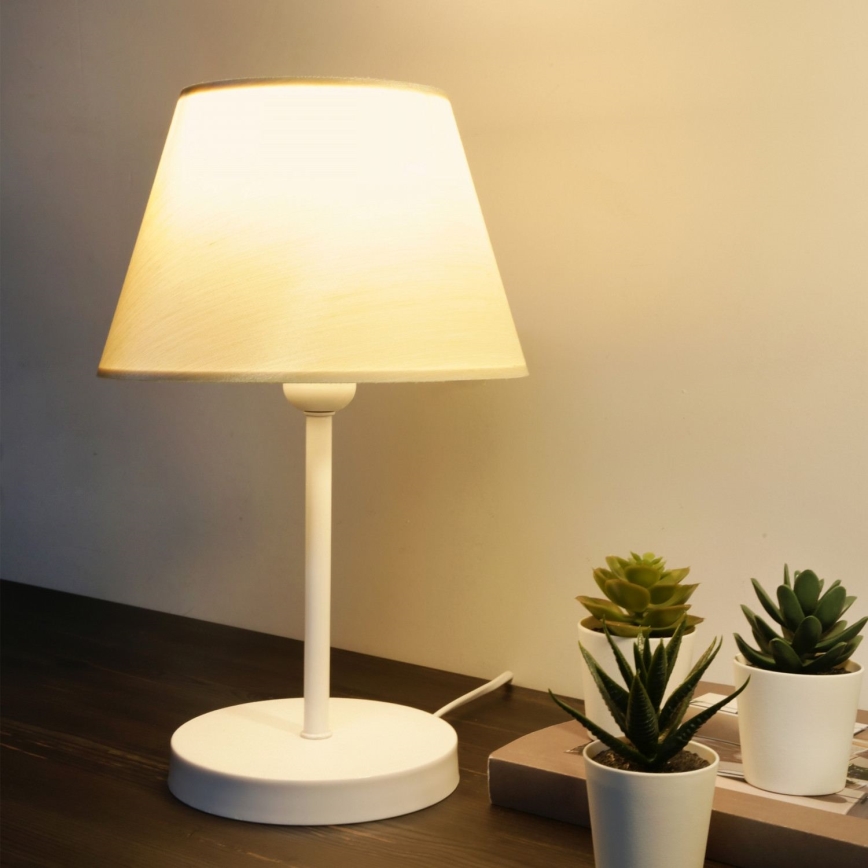 Witte tafellamp AYD 1xE27/40W/230V