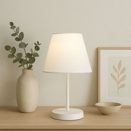 Witte tafellamp AYD 1xE27/40W/230V