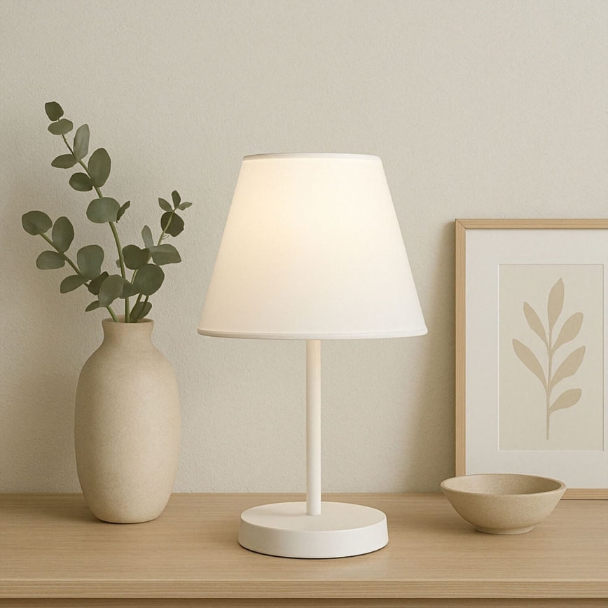Witte tafellamp AYD 1xE27/40W/230V