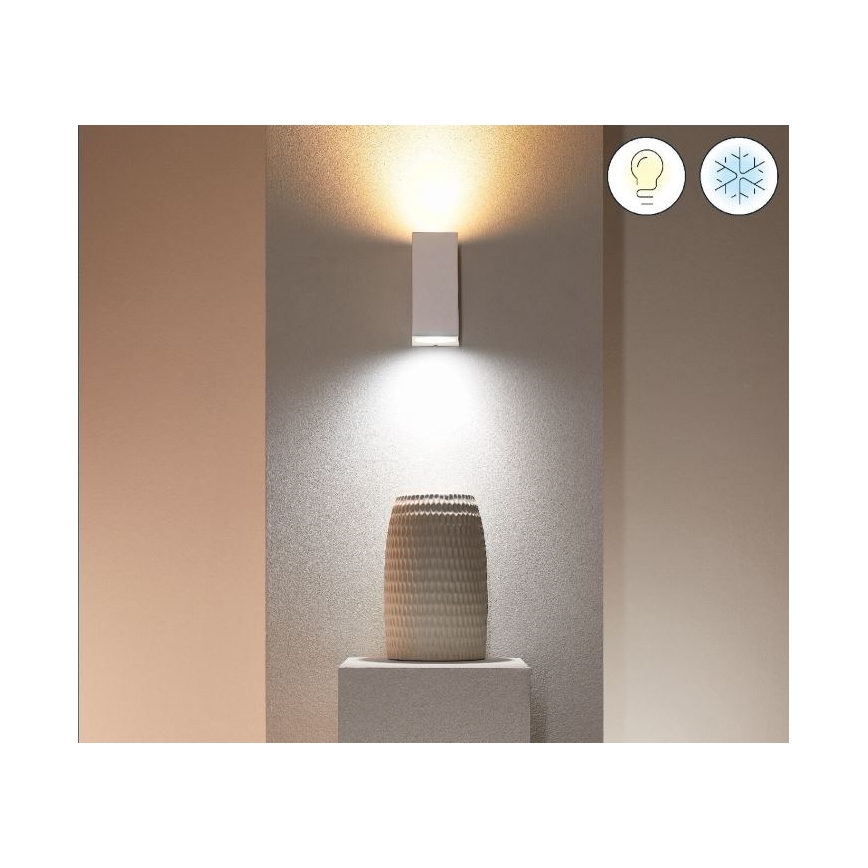 WiZ - Applique murale LED RVBW à intensité variable UP&DOWN 2xGU10/4,7W/230V 2200-6500K Wi-Fi CRI 90 blanc