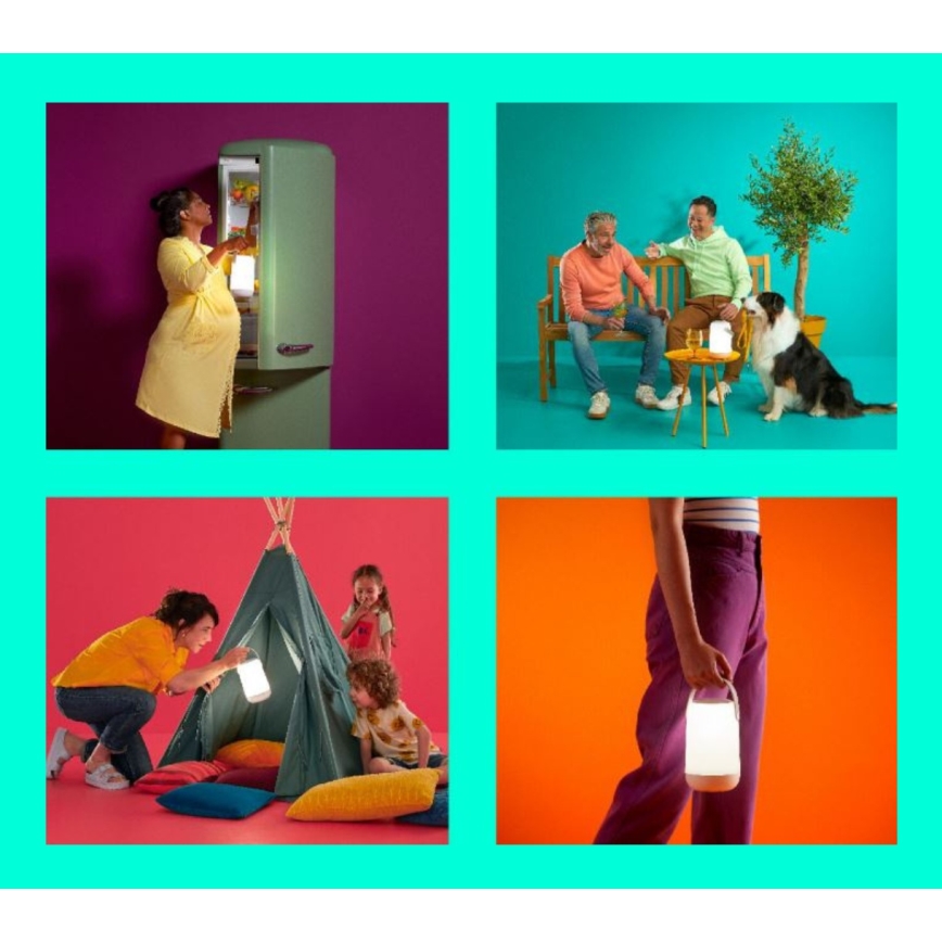 WiZ - LED RGBW Dimbare draagbare lamp MOBILE LED/13,5W/5V 2200-6500K Wi-Fi 1800 mAh