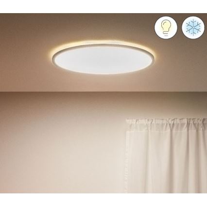 WiZ - Dimbare LED Plafondlamp SUPERSLIM LED/32W/230V 2700-6500K Wi-Fi wit