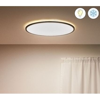 WiZ - Dimbare LED Plafondlamp SUPERSLIM LED/32W/230V 2700-6500K zwart Wi-Fi