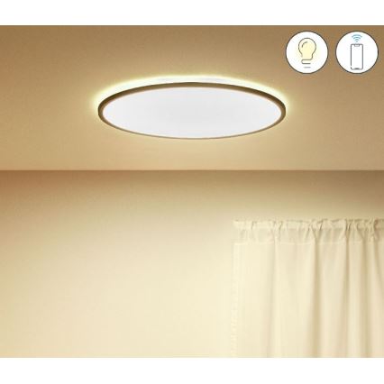 WiZ - Dimbare LED Plafondlamp SUPERSLIM LED/32W/230V 2700-6500K zwart Wi-Fi