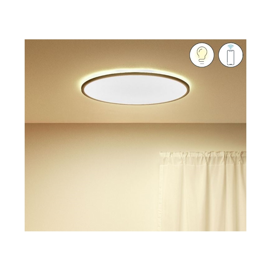 WiZ - Dimbare LED Plafondlamp SUPERSLIM LED/32W/230V 2700-6500K zwart Wi-Fi
