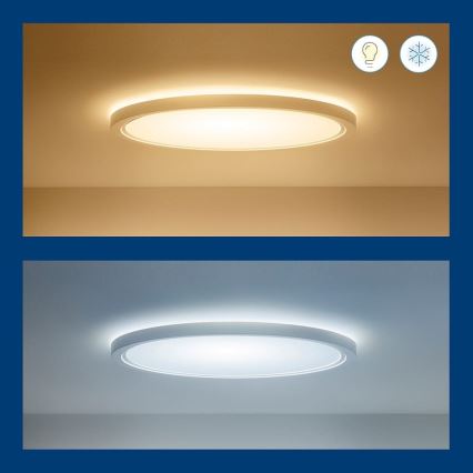 WiZ - Dimbare LED RGB plafondlamp SUPERSLIM LED/22W/230V 2700-6500K Wi-Fi wit