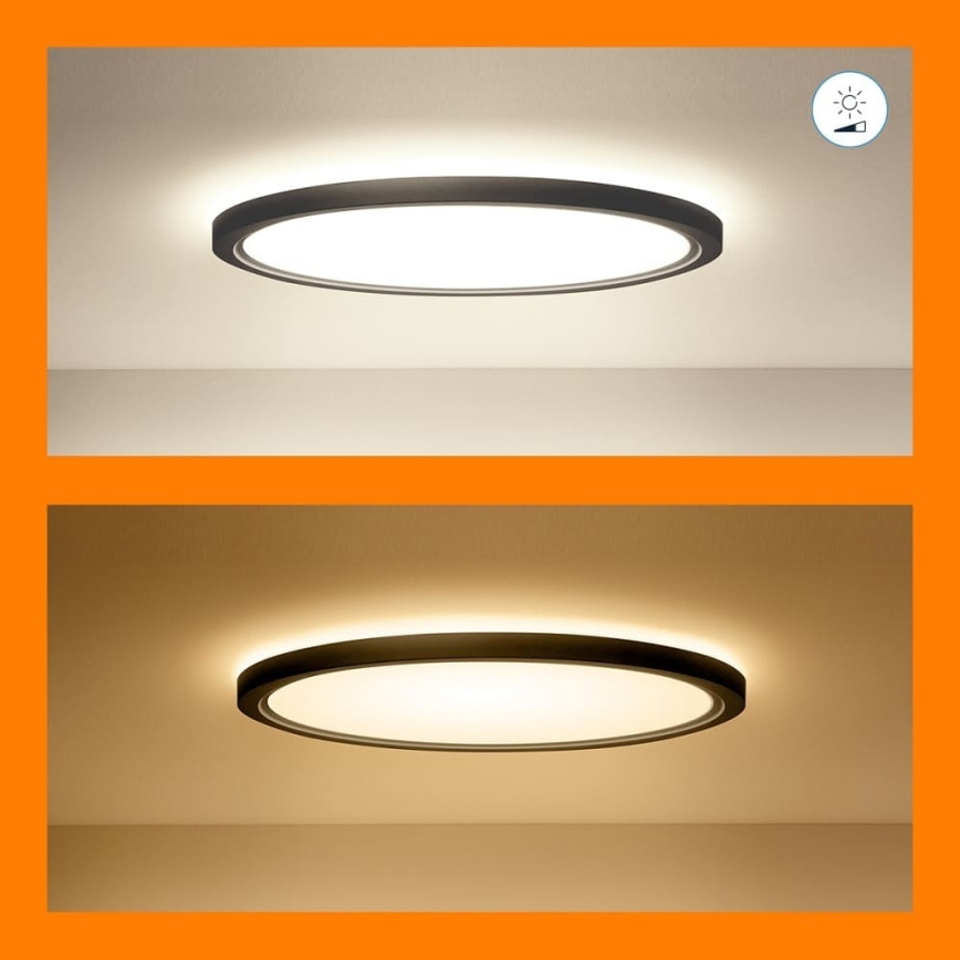 WiZ - Dimbare LED RGB plafondlamp SUPERSLIM LED/32W/230V 2700-6500K Wi-Fi zwart