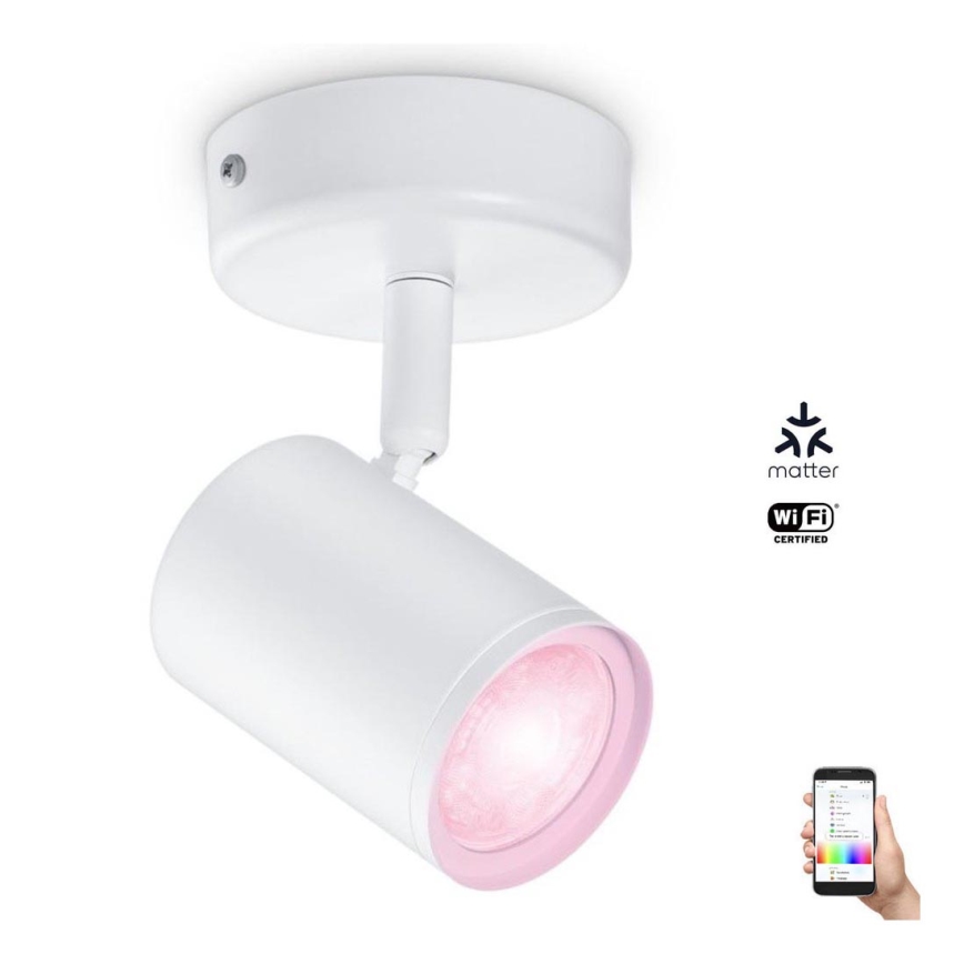 WiZ - Dimbare LED RGBW Spot IMAGEO 1xGU10/4,9W/230V CRI 90 Wi-Fi wit