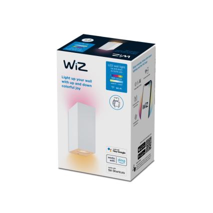 WiZ - Dimbare LED RGBW Wand Lamp UP&DOWN 2xGU10/4,7W/230V 2200-6500K Wi-Fi CRI 90 wit