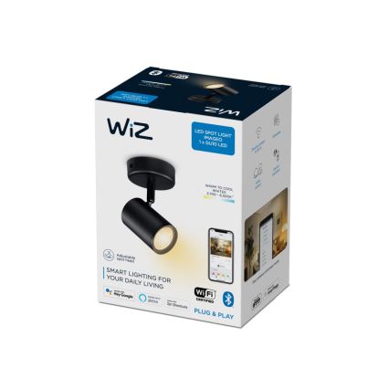 WiZ - Dimbare LED Spot IMAGEO 1xGU10/4,9W/230V 2700-6500K CRI 90 Wi-Fi zwart