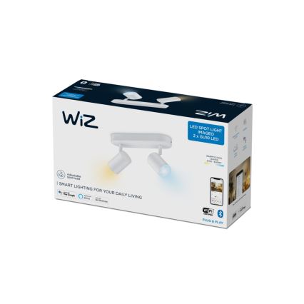 WiZ - Dimbare LED Spot IMAGEO 2xGU10/4,9W/230V 2700-6500K Wi-Fi CRI 90 wit