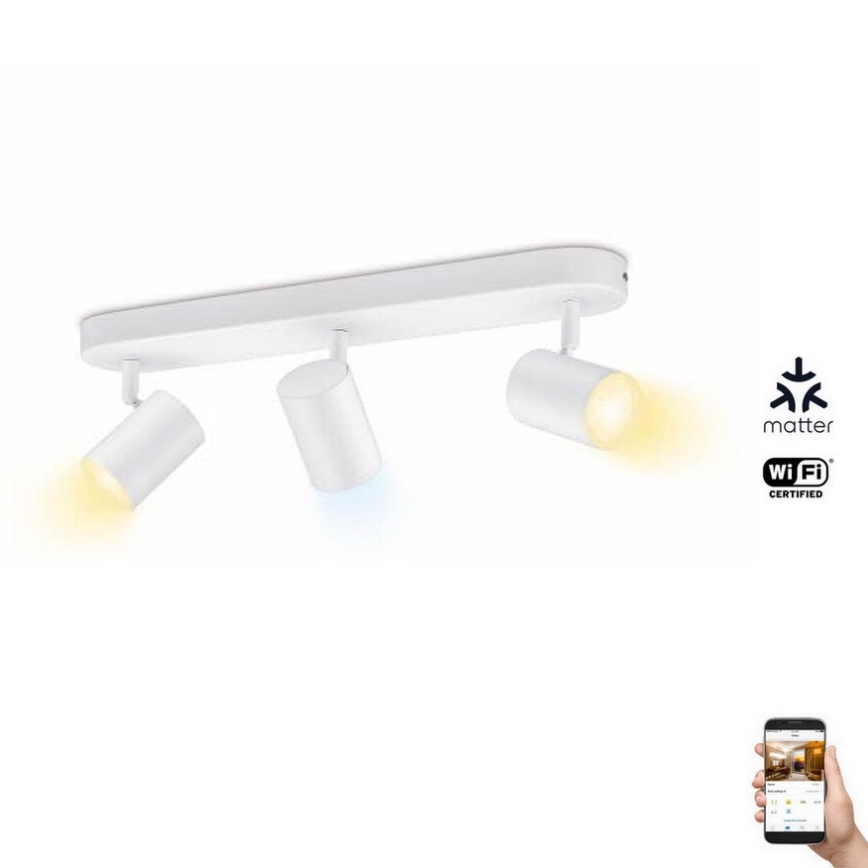 WiZ - Dimbare LED Spot IMAGEO 3xGU10/4,9W/230V 2700-6500K Wi-Fi CRI 90 wit