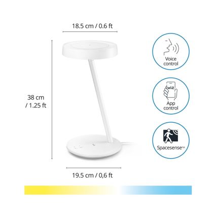 WiZ - Lampe de table à intensité variable PORTRAIT LED/10W/5V Wi-Fi 2700-6500K CRI 90