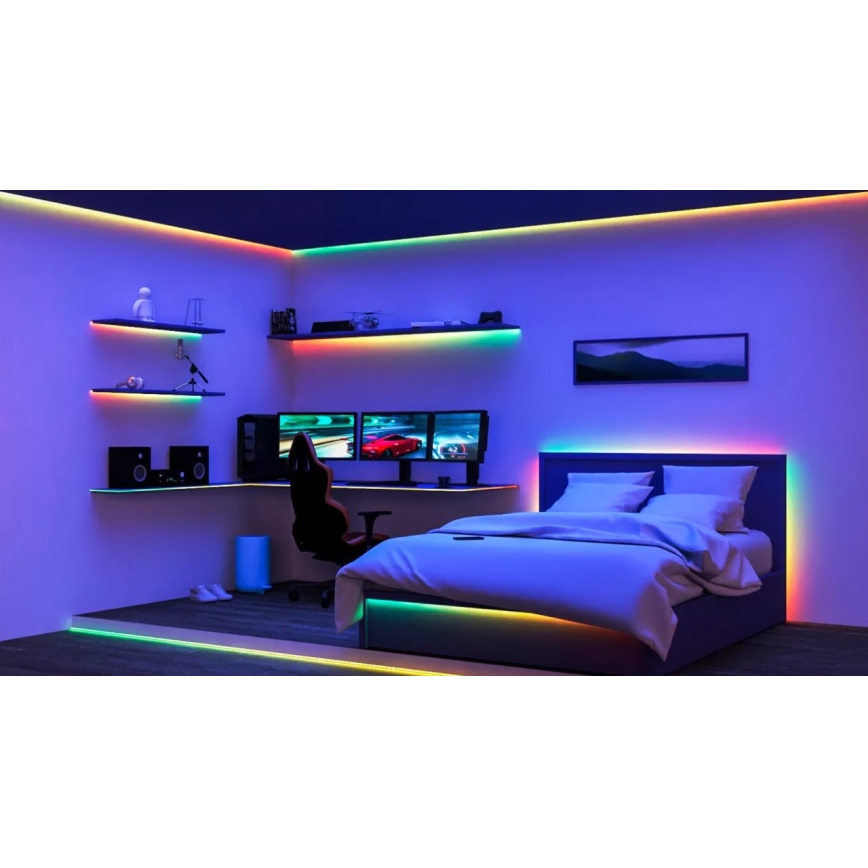 WiZ - LED RGBIC Dimbare strip 4m LED/10,2W/5V 2700-6500K Wi-Fi