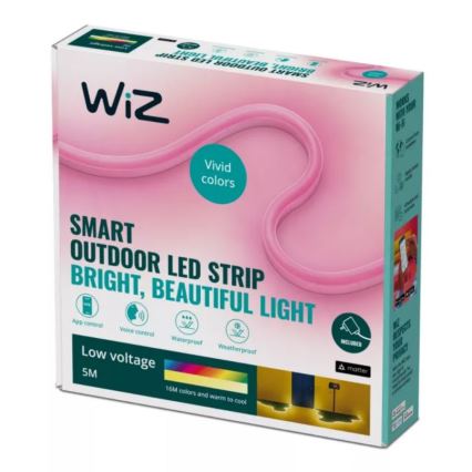 WiZ - LED RGBW Dimbaar buitenshuis strip 5m LED/24W/230V 2700-5000K Wi-Fi IP65