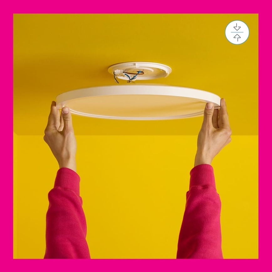 WiZ - Plafonnier à intensité variable LED RVB SUPERSLIM LED/32W/230V 2700-6500K Wi-Fi blanc
