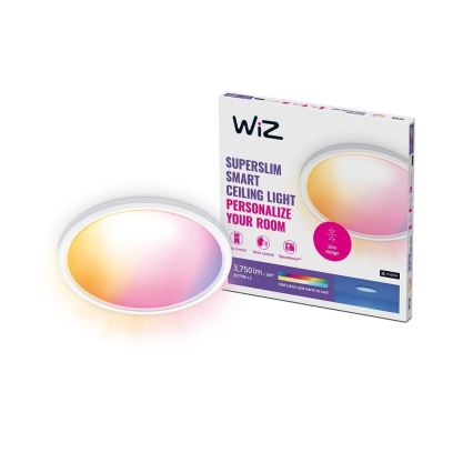 WiZ - Plafonnier à intensité variable LED RVB SUPERSLIM LED/32W/230V 2700-6500K Wi-Fi blanc