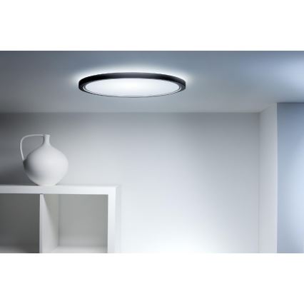 WiZ - Plafonnier à intensité variable LED RVB SUPERSLIM LED/32W/230V 2700-6500K Wi-Fi noir