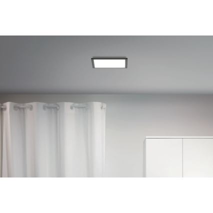 WiZ - Plafonnier LED à intensité variable SUPERSLIM LED/12W/230V 2700-6500K Wi-Fi noir