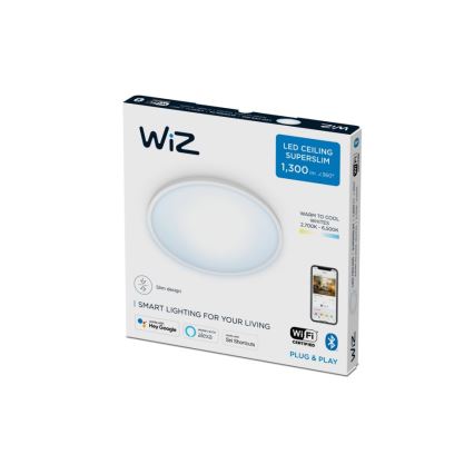 WiZ - Plafonnier LED à intensité variable SUPERSLIM LED/14W/230V 2700-6500K Wi-Fi