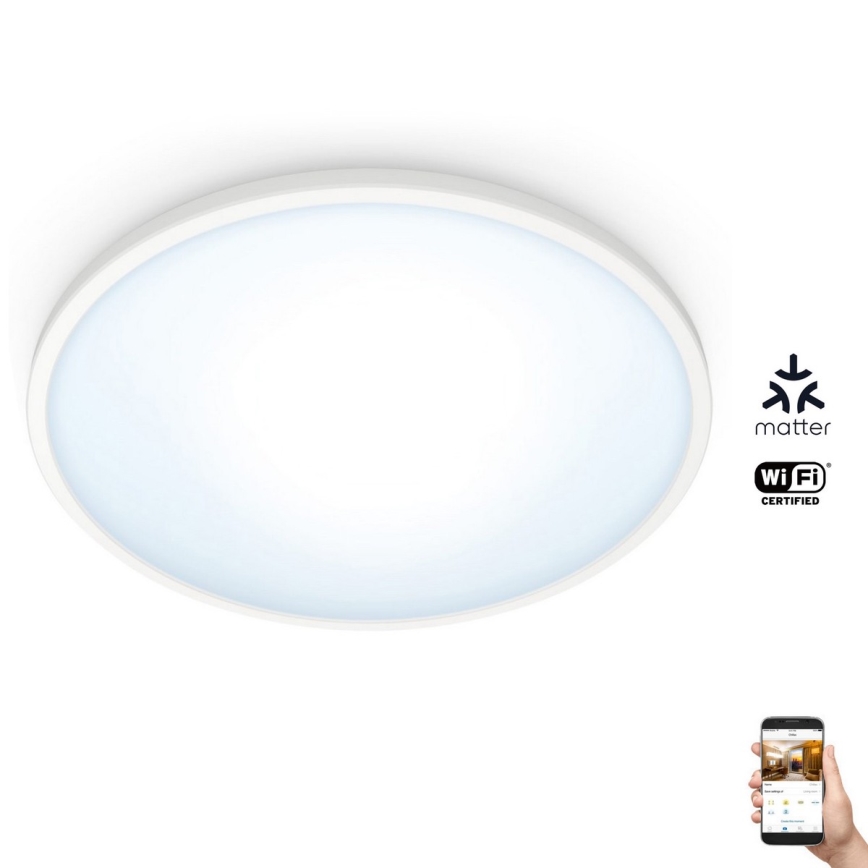 WiZ - Plafonnier LED à intensité variable SUPERSLIM LED/16W/230V 2700-6500K Wi-Fi blanc