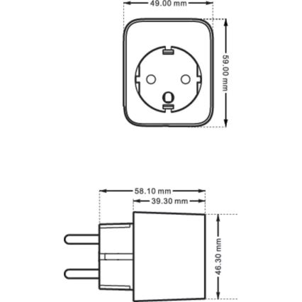 WiZ - Prise connectée E 2300W + compteur d