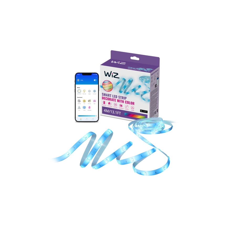 WiZ - Ruban RGBW à intensité variable 4m LED/6,5/230V 2700-6500K Wi-Fi