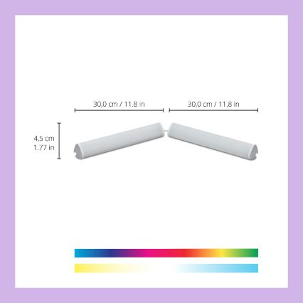 WiZ - SET van 2 dimbare LED RGBW lampen BAR LED/5,5W/230V 2200-6500K Wi-Fi
