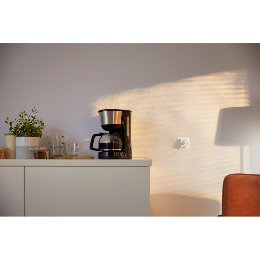 WiZ - Slim stopcontact F 2300W + powermeter Wi-Fi SCHUKO