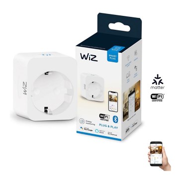 WiZ - Slim stopcontact F 2300W + powermeter Wi-Fi SCHUKO