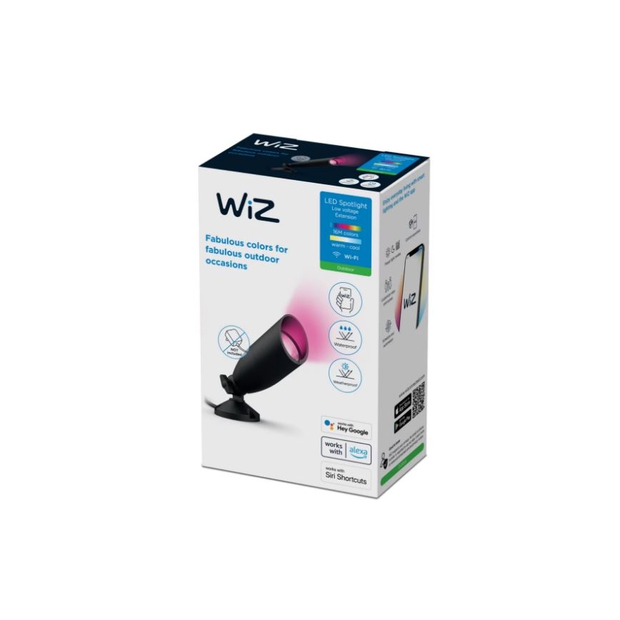 WiZ - Spot d'extérieur RGBW à intensité variable SPOT LED/4W/12V 2700K-5000K IP65 Wi-Fi