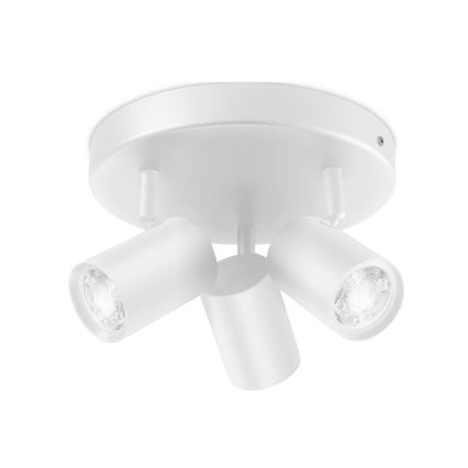 WiZ - Spot LED RVBW à intensité variable IMAGEO 3xGU10/4,9W/230V 2200-6500K Wi-Fi CRI 90 blanc