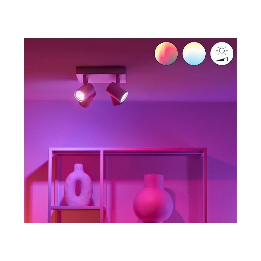 WiZ - Spot LED RVBW à intensité variable IMAGEO 4xGU10/4,9W/230V 2200-6500K Wi-Fi CRI 90 blanc