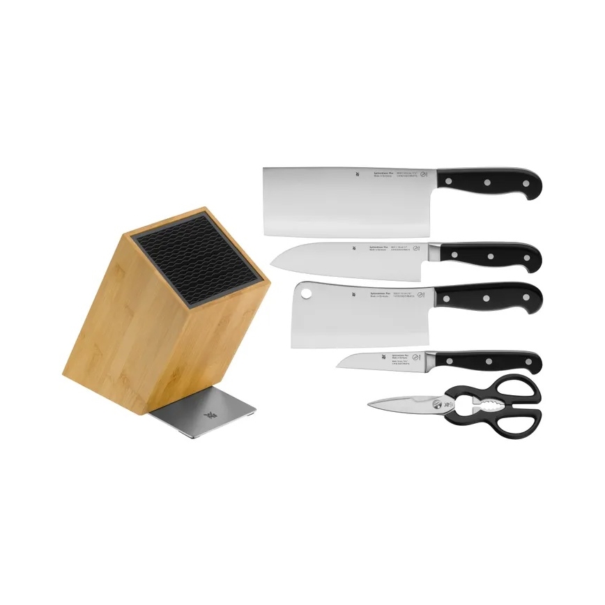 WMF - Ensemble de couteaux de cuisine SPITZENKLASSE PLUS avec bloc, 6 pièces