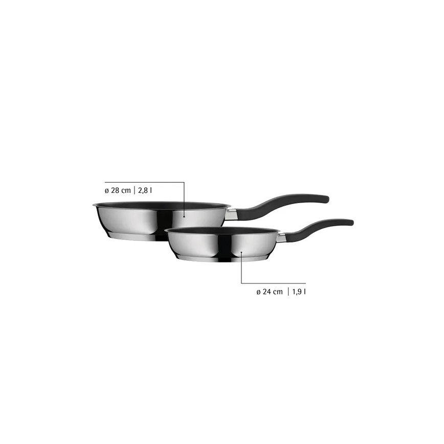 WMF - Ensemble de poêles DEVIL Ø 24/28 cm