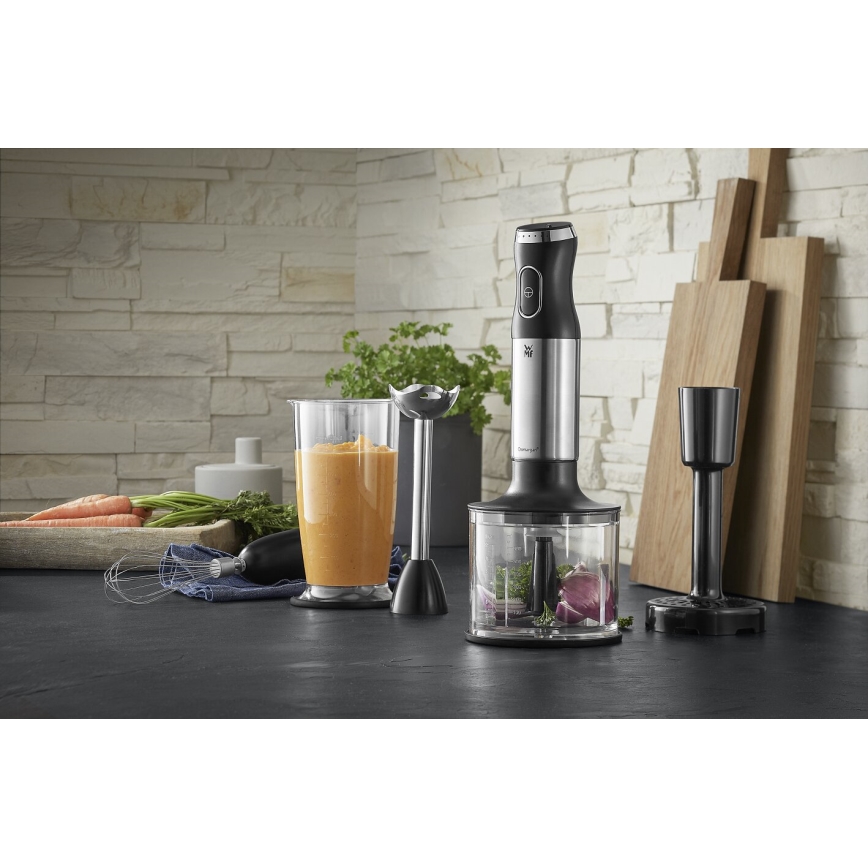 WMF - Mixeur plongeant avec accessoires 4en1 KULT X 600W/230V acier inoxydable