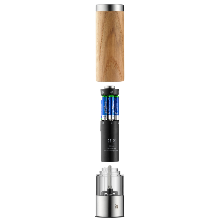 WMF - Moulin à épices électrique CERAMILL 6xAAA chêne