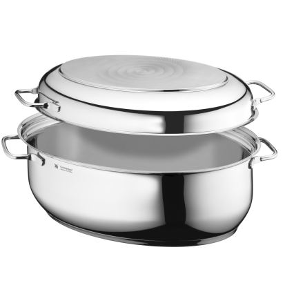 WMF - Ovale braadpan met een deksel  41x28,5 x18 cm roestvrij