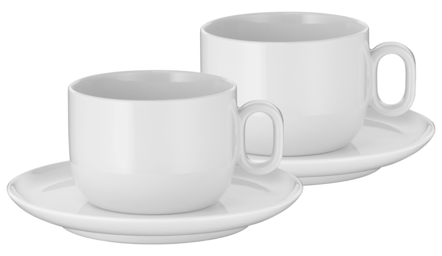 WMF - SET 2x Cappuccino kopje met een schotel BARISTA 160 ml wit