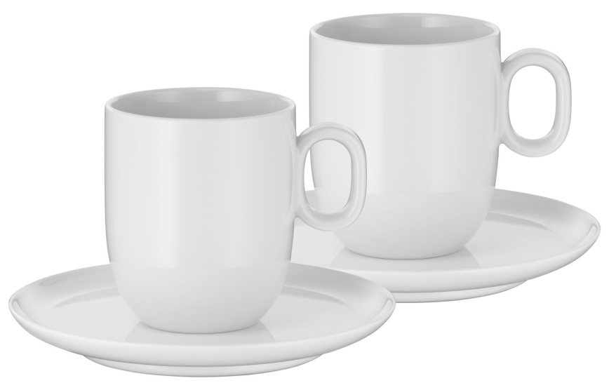 WMF - SET 2x Koffie crème kopje met een schotel BARISTA 170 ml wit