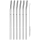 WMF - SET 6x RVS rietjes BARIC + schoonmaakborstel