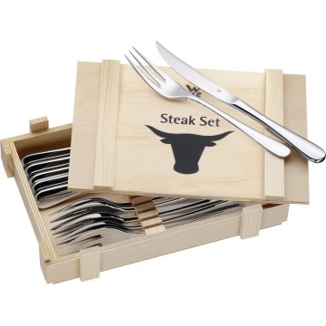 WMF - Set de couverts à steak dans un coffret en bois 12ks