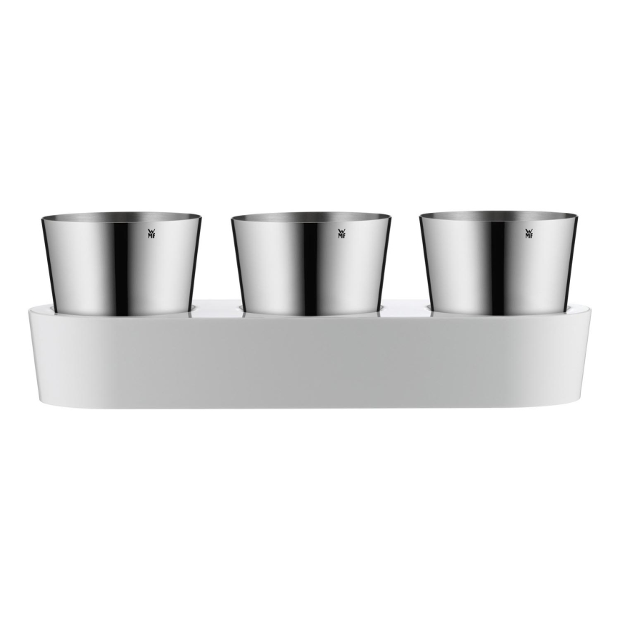 WMF - Zelfwater gevende kruidenpot 3 st GOURMET wit/roestvrij staal