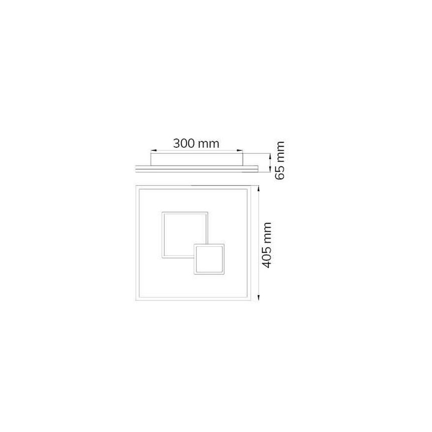 Wofi 11247 - Dimbare LED plafondlamp NADRA LED/27W/230V