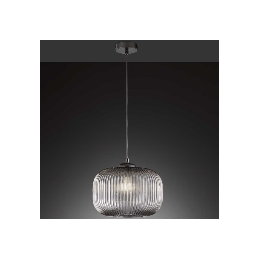 Wofi 11437 - Hanglamp aan een koord HELENA 1xE27/60W/230V grijs