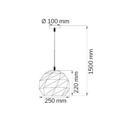 Wofi 11465FW - Suspension filaire JUBA 1xE27/60W/230V