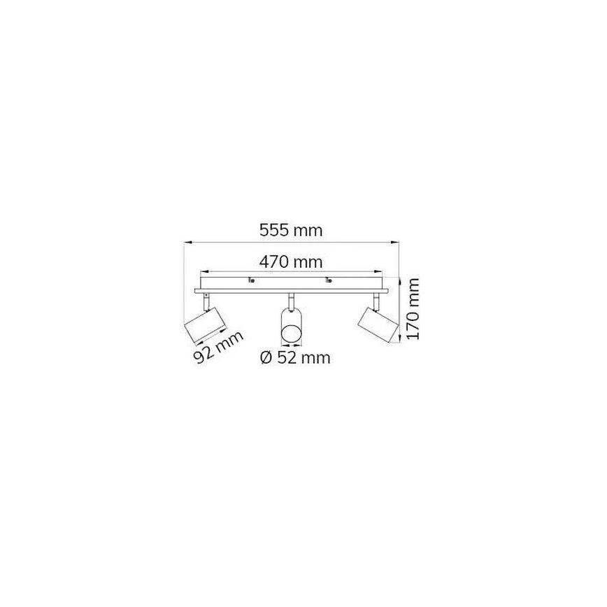 Wofi 11591 - LED spot BALI 3xGU10/5W/230V + 2xLED/6W/230V 3000K