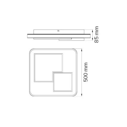 Wofi 11610 - Dimbare LED plafondlamp FELA LED/40,5W/230V 3000K